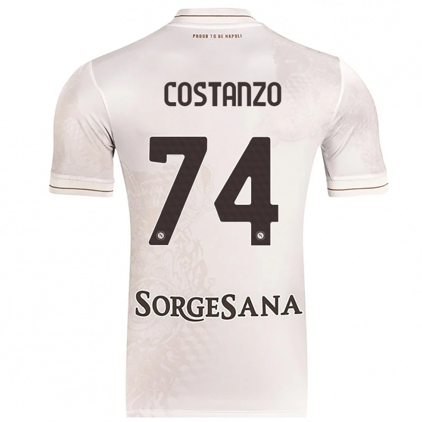 Danxen Mænd Davide Costanzo #74 Champagne Brun Udebane Spillertrøjer 2025/26 Trøje T-Shirt