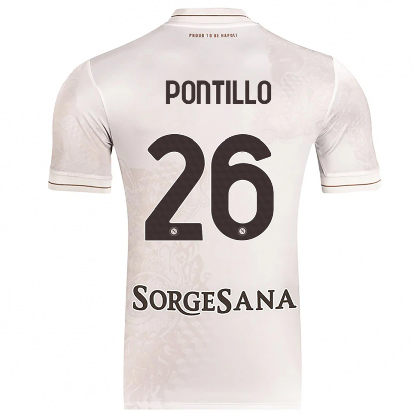 Danxen Mænd Pasquale Pontillo #26 Champagne Brun Udebane Spillertrøjer 2025/26 Trøje T-Shirt
