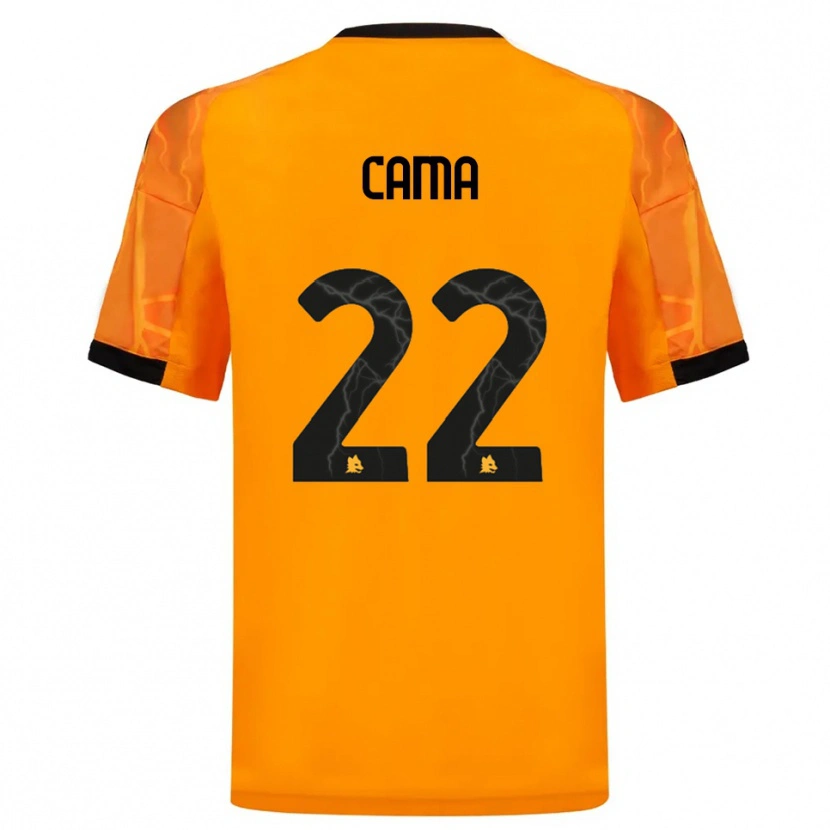 Danxen Mænd Cristian Cama #22 Orange Sort Udebane Spillertrøjer 2025/26 Trøje T-Shirt