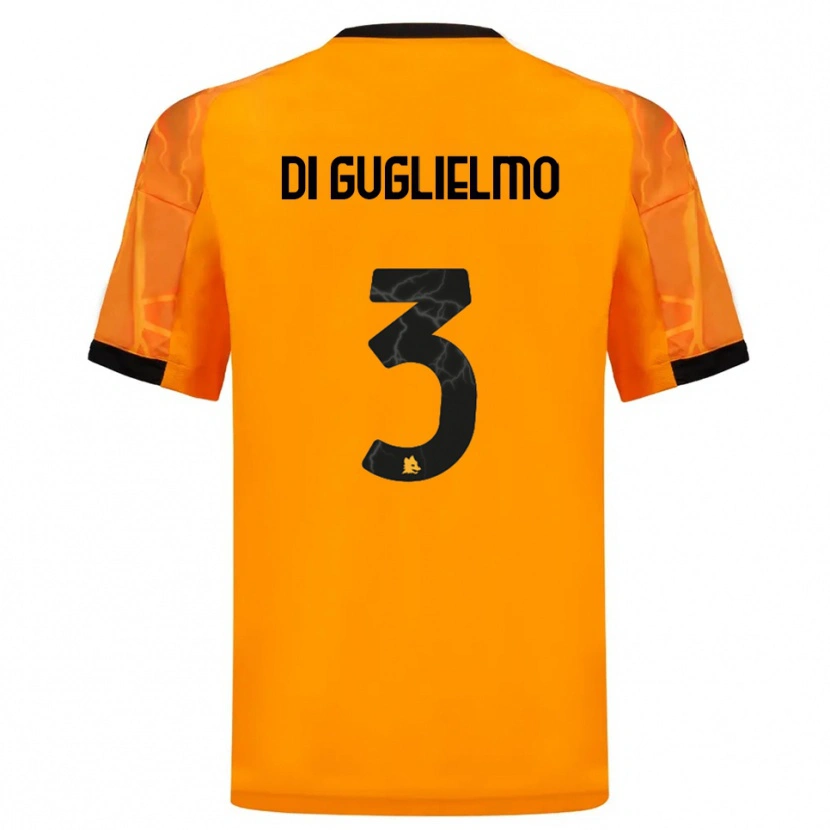 Danxen Mænd Lucia Di Guglielmo #3 Orange Sort Udebane Spillertrøjer 2025/26 Trøje T-Shirt