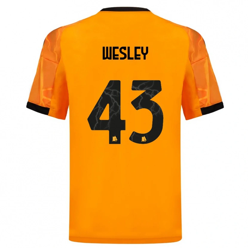 Danxen Mænd Wesley #43 Orange Sort Udebane Spillertrøjer 2025/26 Trøje T-Shirt