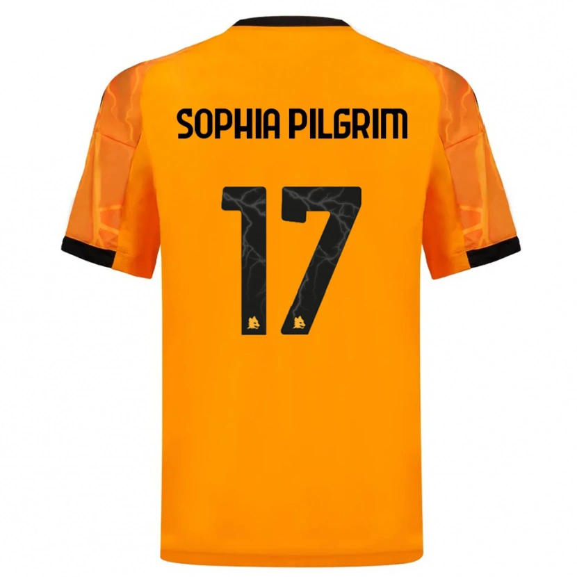 Danxen Mænd Alayah Sophia Pilgrim #17 Orange Sort Udebane Spillertrøjer 2025/26 Trøje T-Shirt