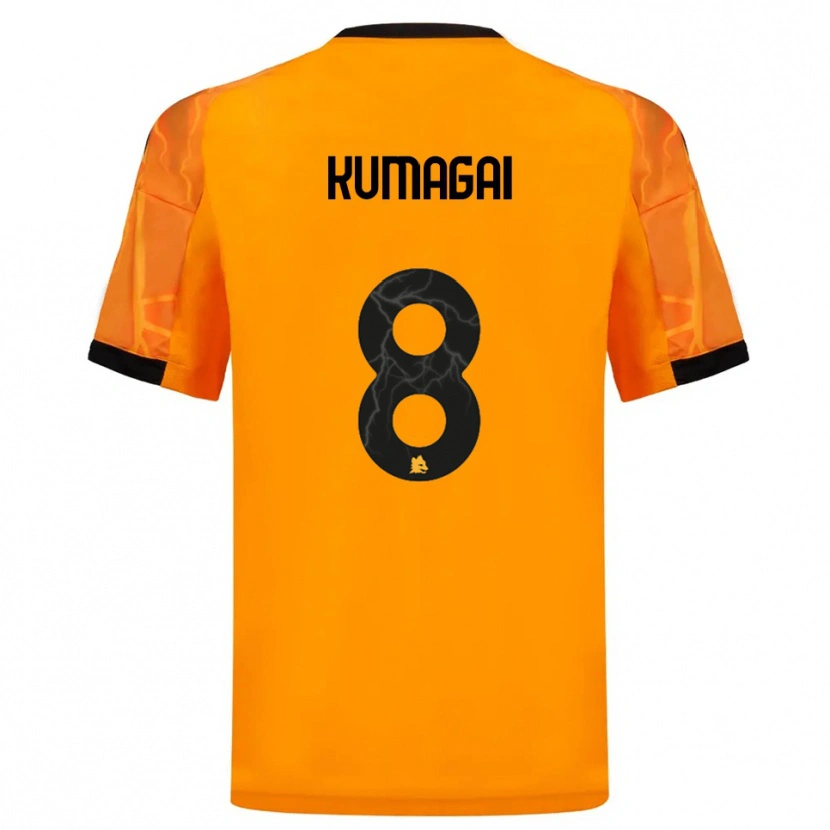 Danxen Mænd Saki Kumagai #8 Orange Sort Udebane Spillertrøjer 2025/26 Trøje T-Shirt