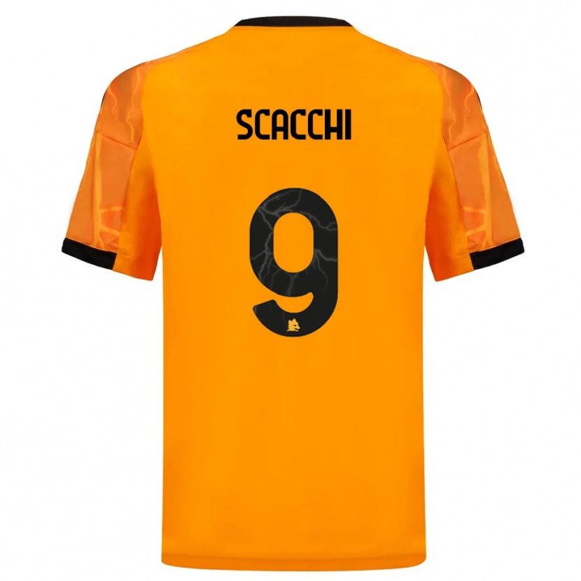 Danxen Mænd Manuel Scacchi #9 Orange Sort Udebane Spillertrøjer 2025/26 Trøje T-Shirt