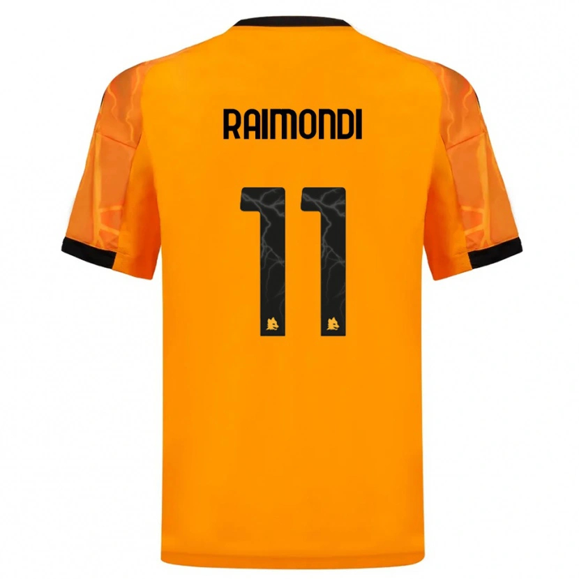 Danxen Mænd Simone Raimondi #11 Orange Sort Udebane Spillertrøjer 2025/26 Trøje T-Shirt