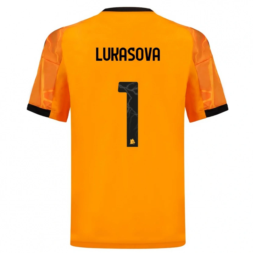 Danxen Mænd Olivie Lukášová #1 Orange Sort Udebane Spillertrøjer 2025/26 Trøje T-Shirt