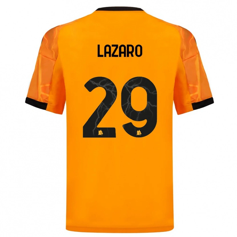 Danxen Mænd Paloma Lazaro #29 Orange Sort Udebane Spillertrøjer 2025/26 Trøje T-Shirt