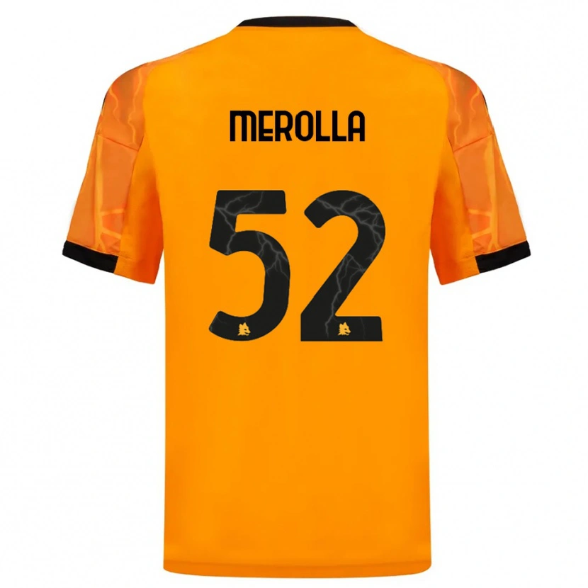 Danxen Mænd Liliana Merolla #52 Orange Sort Udebane Spillertrøjer 2025/26 Trøje T-Shirt