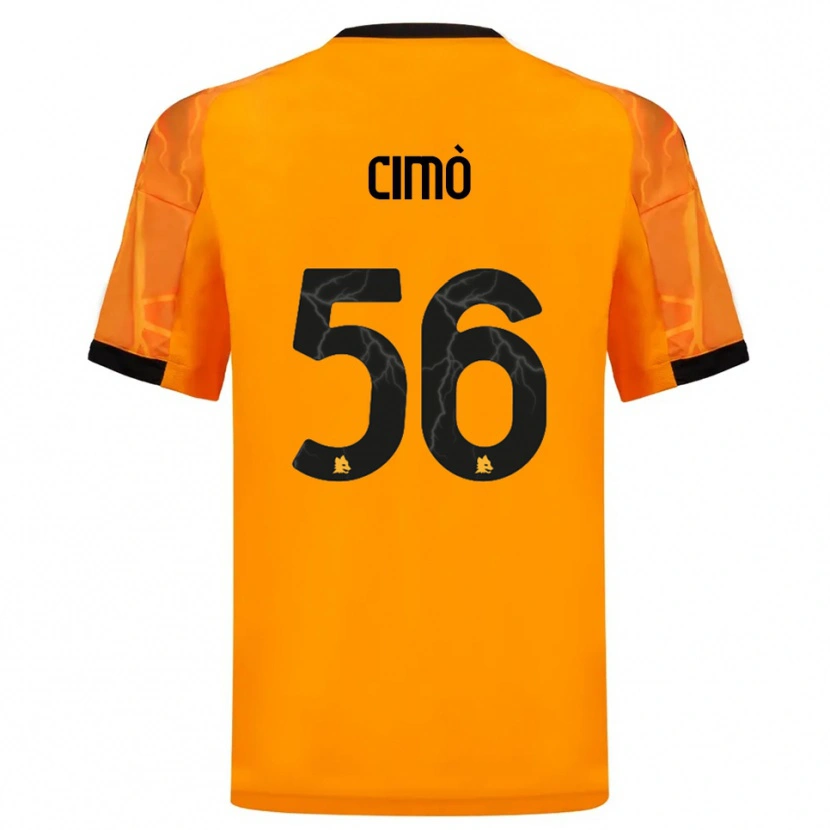 Danxen Mænd Giada Cimò #56 Orange Sort Udebane Spillertrøjer 2025/26 Trøje T-Shirt