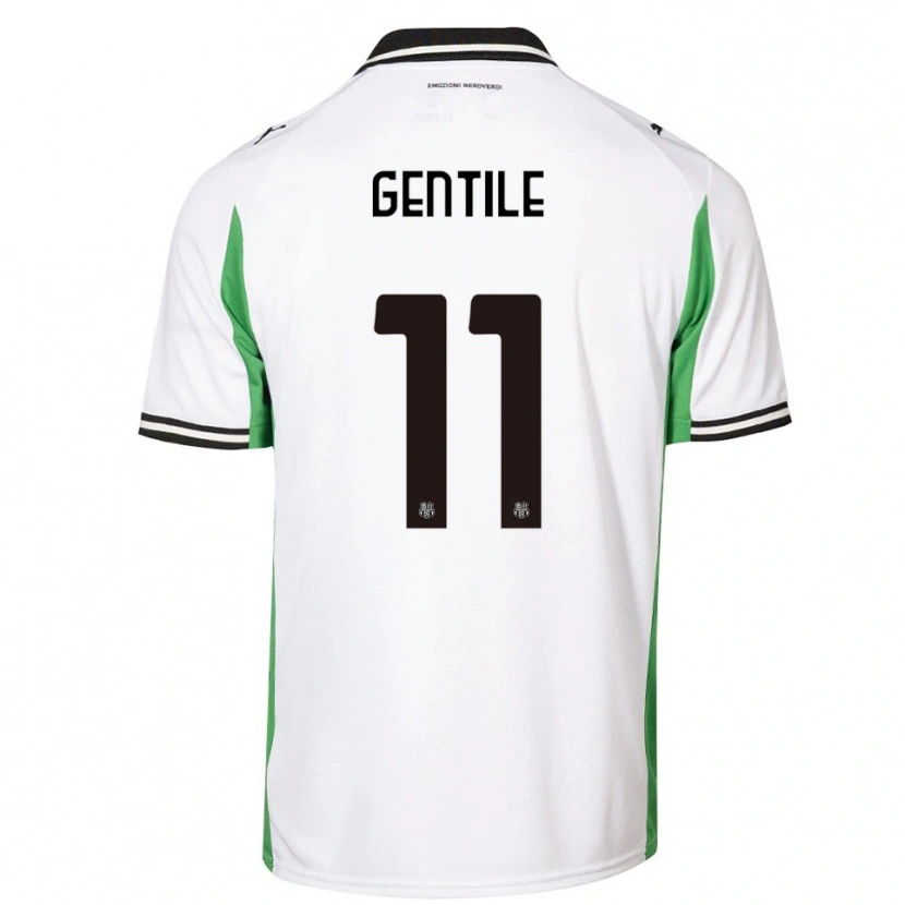 Danxen Mænd Raffaele Gentile #11 Hvid Grøn Sort Udebane Spillertrøjer 2025/26 Trøje T-Shirt