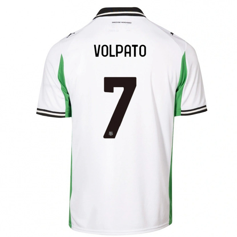 Danxen Mænd Cristian Volpato #7 Hvid Grøn Sort Udebane Spillertrøjer 2025/26 Trøje T-Shirt