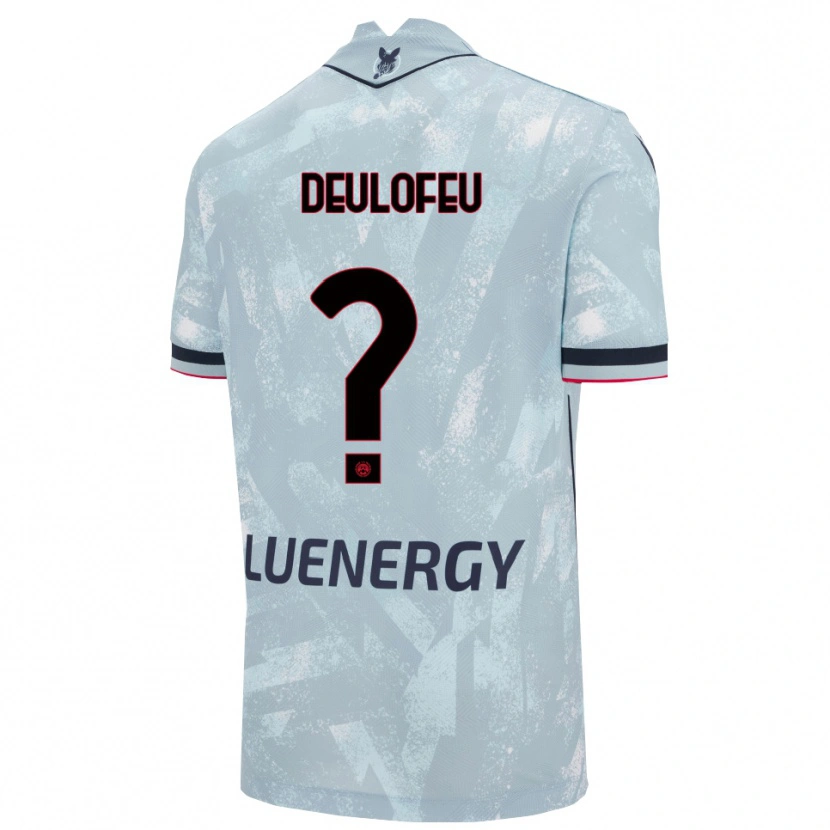 Danxen Mænd Gerard Deulofeu #0 Lyseblå Sort Udebane Spillertrøjer 2025/26 Trøje T-Shirt