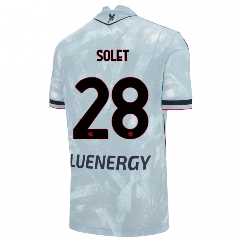 Danxen Mænd Oumar Solet #28 Lyseblå Sort Udebane Spillertrøjer 2025/26 Trøje T-Shirt