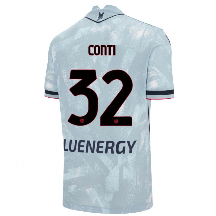 Danxen Mænd Manuel Conti #32 Lyseblå Sort Udebane Spillertrøjer 2025/26 Trøje T-Shirt