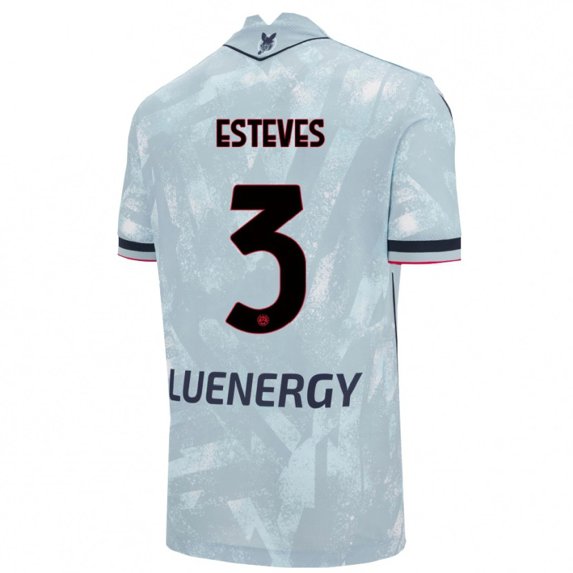 Danxen Mænd Goncalo Esteves #3 Lyseblå Sort Udebane Spillertrøjer 2025/26 Trøje T-Shirt