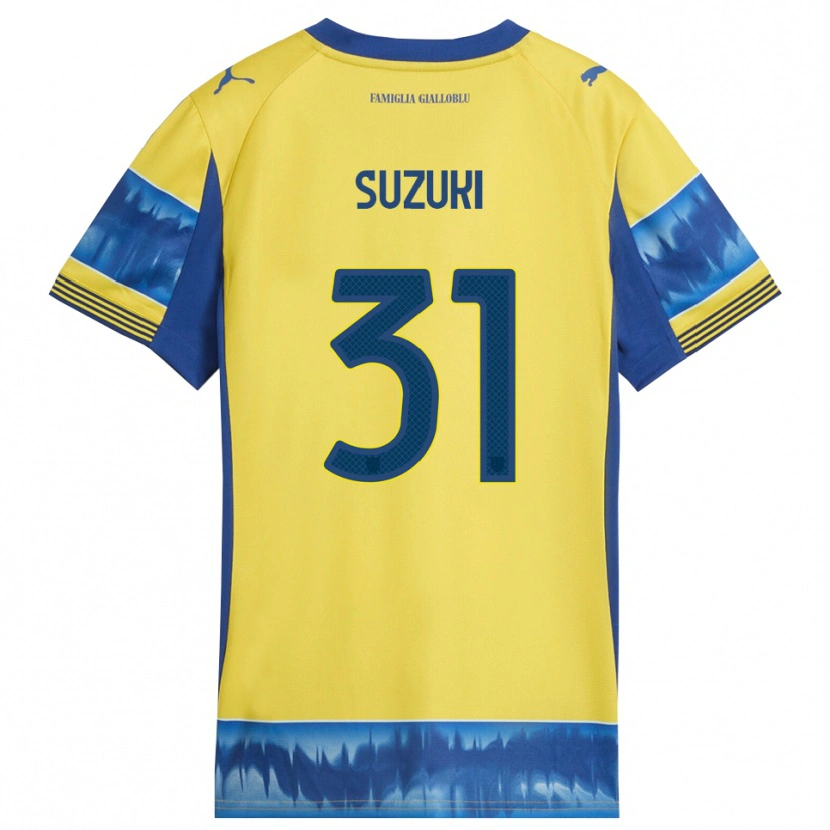 Danxen Mænd Zion Suzuki #31 Gul Blå Udebane Spillertrøjer 2025/26 Trøje T-Shirt