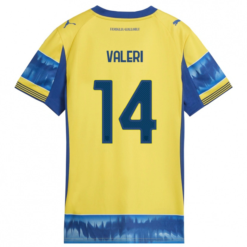 Danxen Mænd Emanuele Valeri #14 Gul Blå Udebane Spillertrøjer 2025/26 Trøje T-Shirt