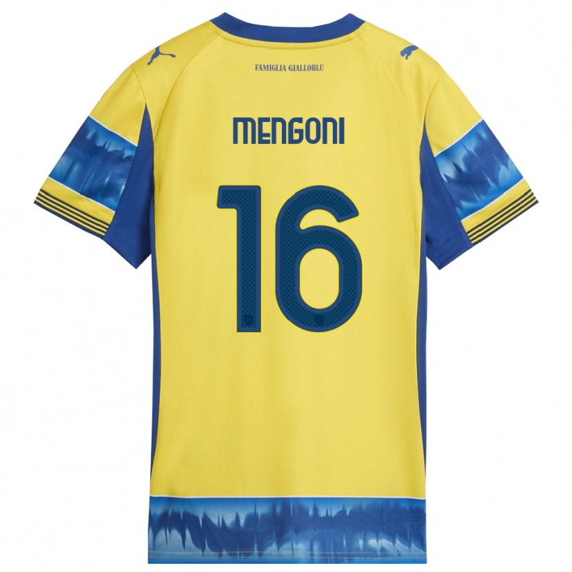 Danxen Mænd Filippo Mengoni #16 Gul Blå Udebane Spillertrøjer 2025/26 Trøje T-Shirt