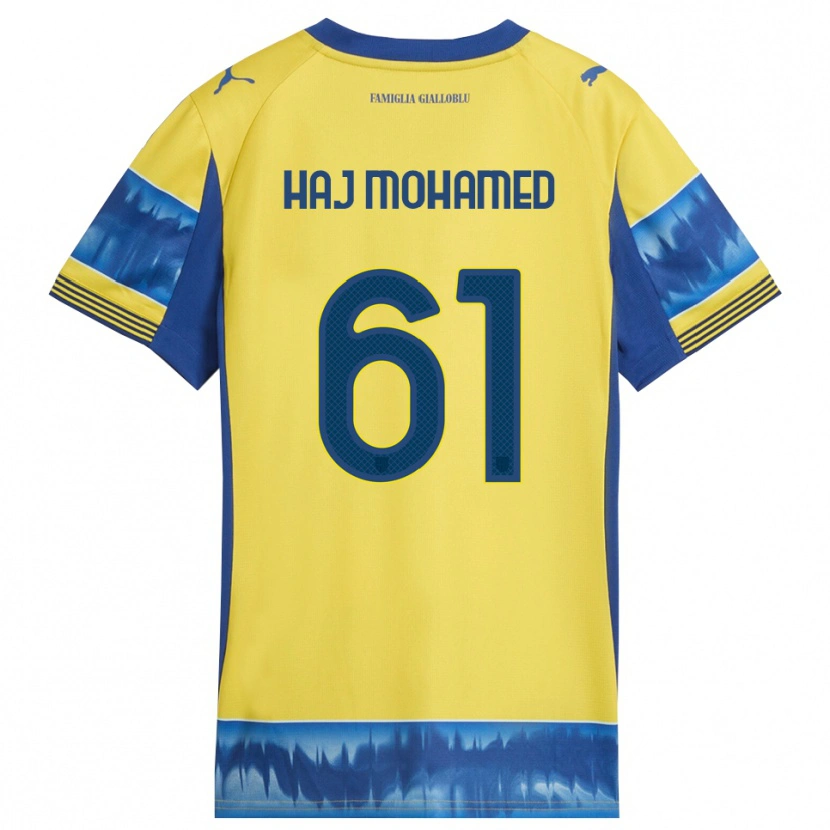 Danxen Mænd Anas Haj Mohamed #61 Gul Blå Udebane Spillertrøjer 2025/26 Trøje T-Shirt