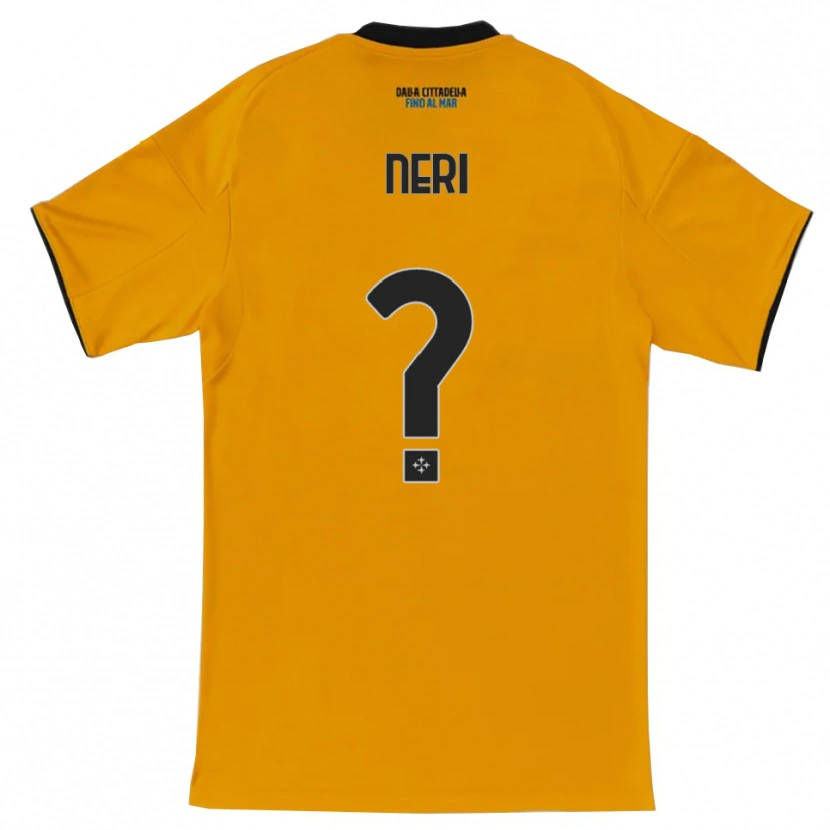 Danxen Mænd Tommaso Neri #0 Orange Blå Udebane Spillertrøjer 2025/26 Trøje T-Shirt