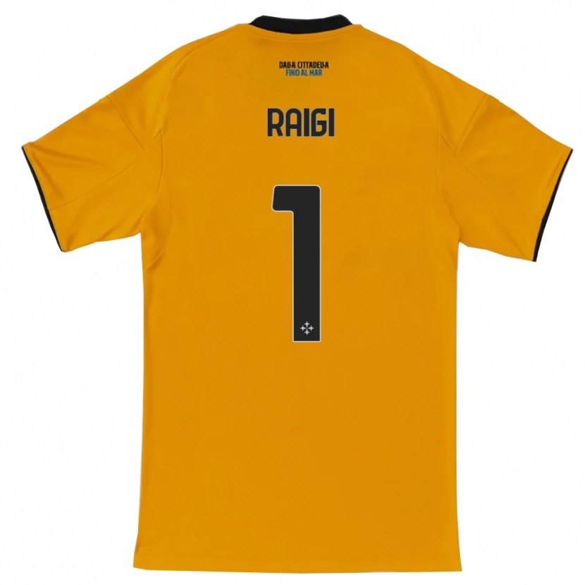 Danxen Mænd Francesco Raigi #1 Orange Blå Udebane Spillertrøjer 2025/26 Trøje T-Shirt