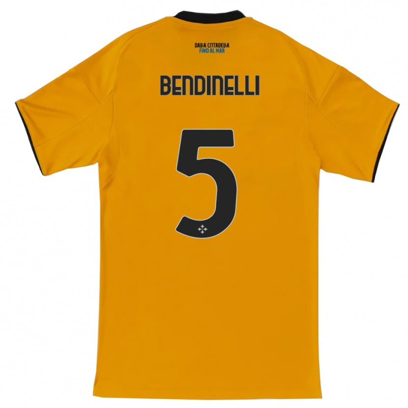 Danxen Mænd Louis Bendinelli #5 Orange Blå Udebane Spillertrøjer 2025/26 Trøje T-Shirt
