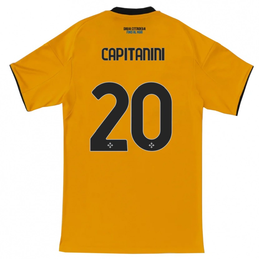 Danxen Mænd Diego Capitanini #20 Orange Blå Udebane Spillertrøjer 2025/26 Trøje T-Shirt