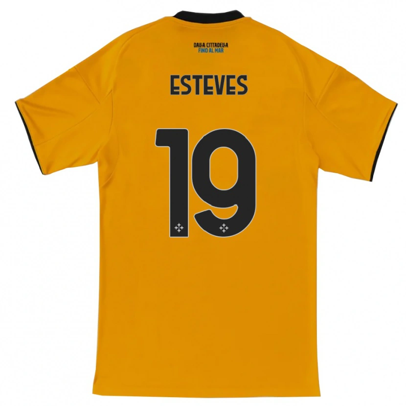 Danxen Mænd Tomás Esteves #19 Orange Blå Udebane Spillertrøjer 2025/26 Trøje T-Shirt
