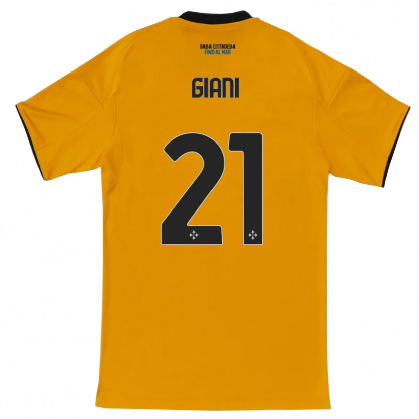 Danxen Mænd Elia Giani #21 Orange Blå Udebane Spillertrøjer 2025/26 Trøje T-Shirt