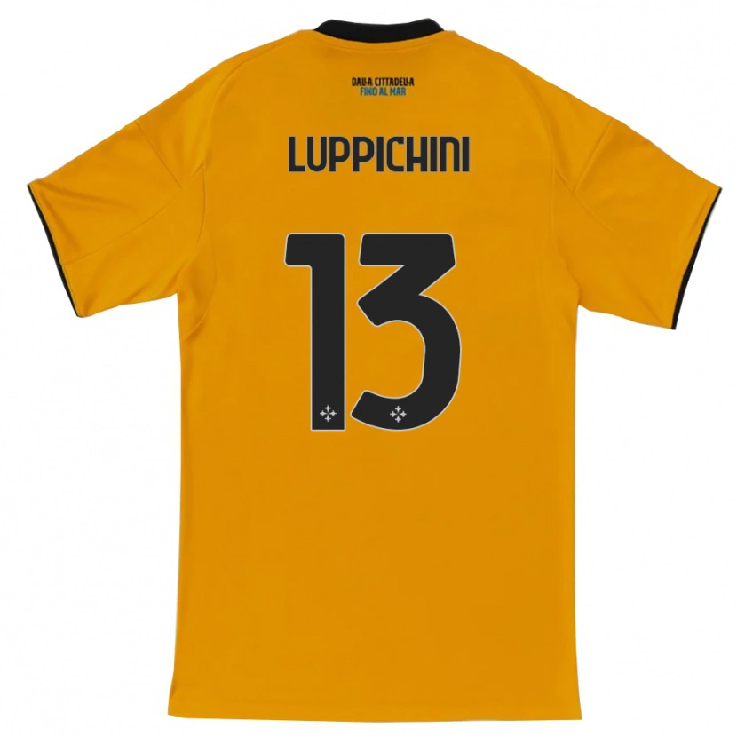 Danxen Mænd Matteo Luppichini #13 Orange Blå Udebane Spillertrøjer 2025/26 Trøje T-Shirt