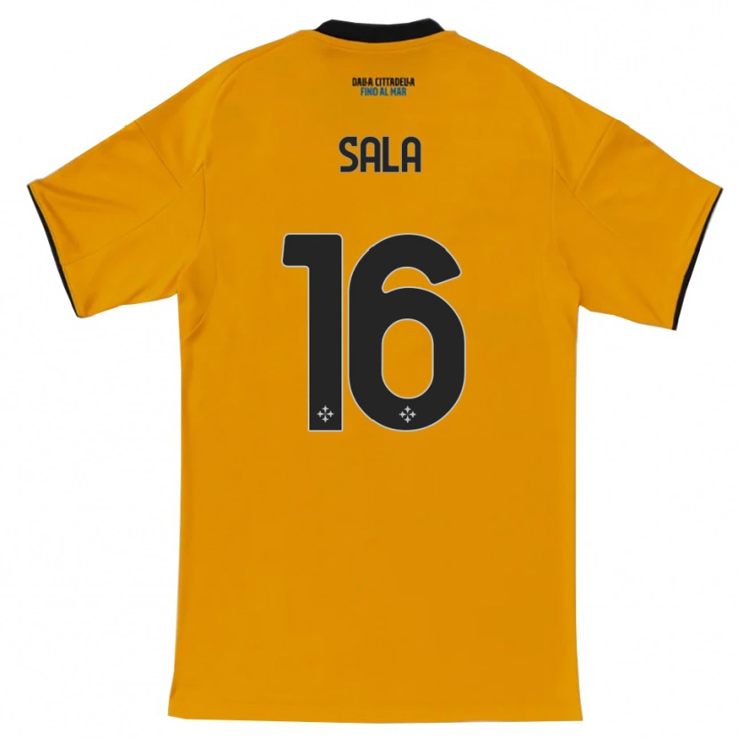 Danxen Mænd Mattia Sala #16 Orange Blå Udebane Spillertrøjer 2025/26 Trøje T-Shirt