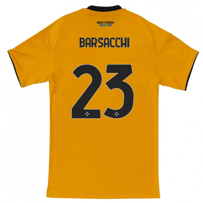 Danxen Mænd Cristian Barsacchi #23 Orange Blå Udebane Spillertrøjer 2025/26 Trøje T-Shirt