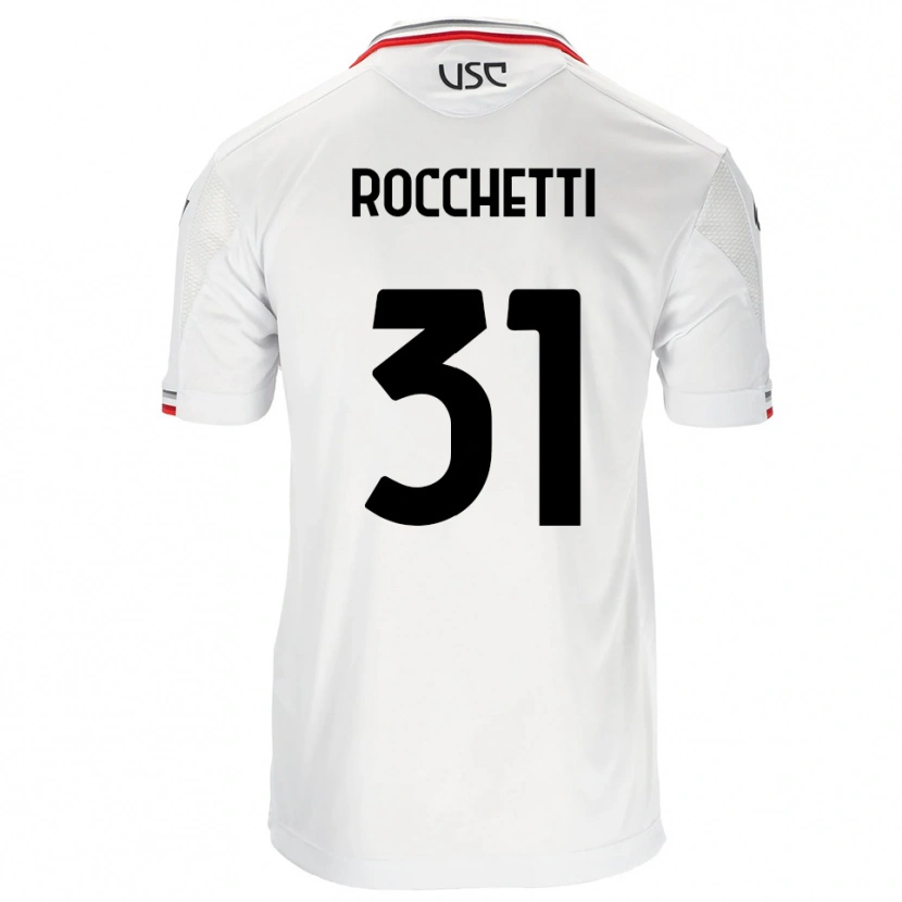 Danxen Mænd Yuri Rocchetti #31 Hvid Rød Udebane Spillertrøjer 2025/26 Trøje T-Shirt
