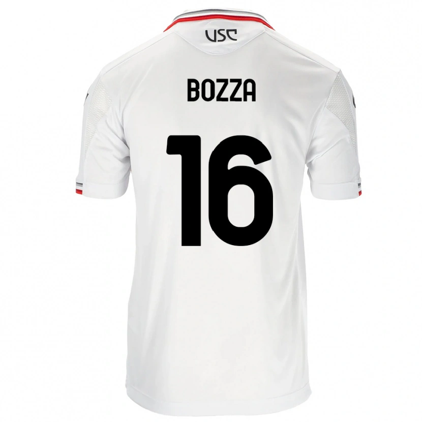 Danxen Mænd Mattia Bozza #16 Hvid Rød Udebane Spillertrøjer 2025/26 Trøje T-Shirt