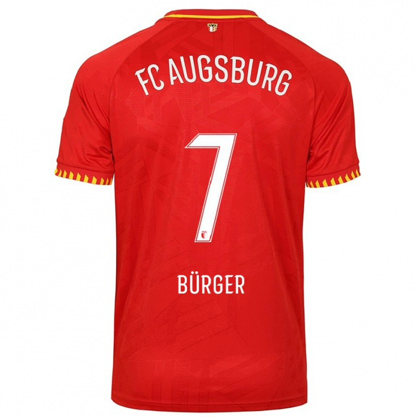 Danxen Mænd Anja Bürger #7 Rød Gul Udebane Spillertrøjer 2025/26 Trøje T-Shirt