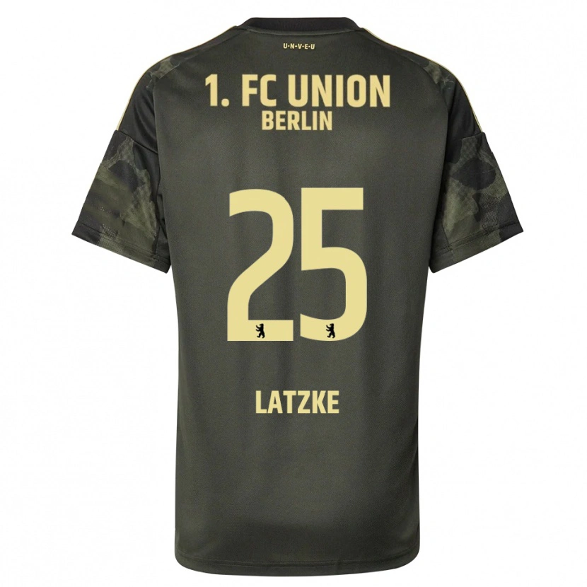 Danxen Mænd Jannes Latzke #25 Mørkegrøn Sort Udebane Spillertrøjer 2025/26 Trøje T-Shirt