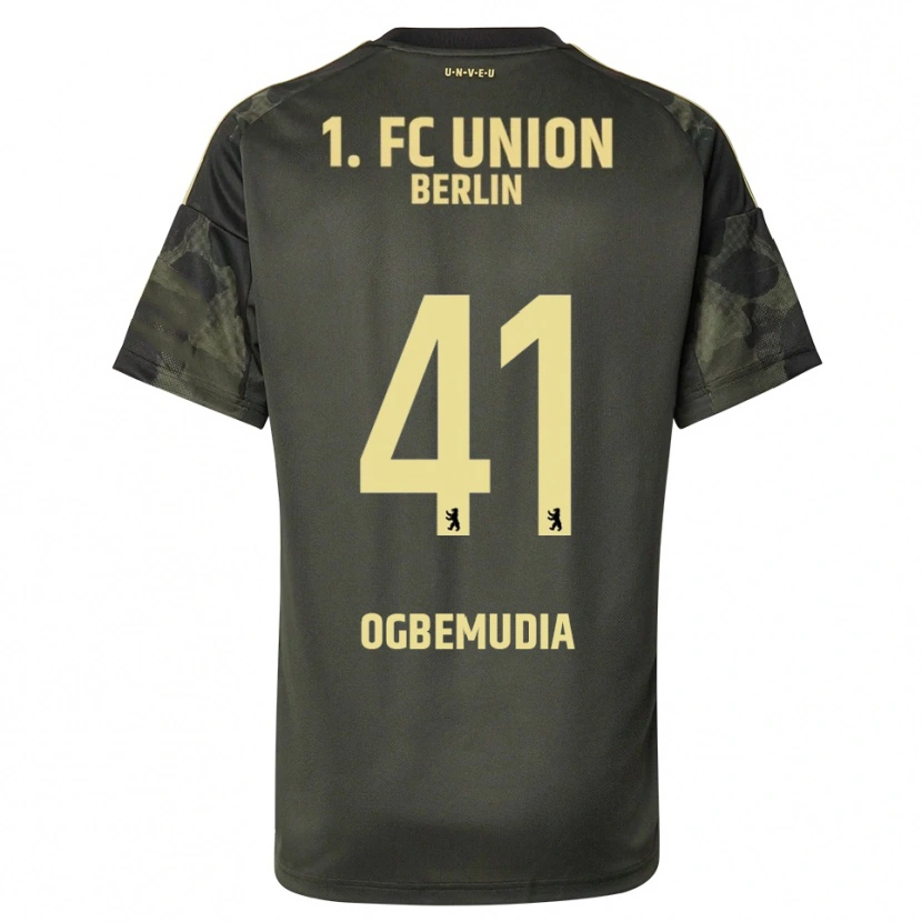 Danxen Mænd Oluwaseun Ogbemudia #41 Mørkegrøn Sort Udebane Spillertrøjer 2025/26 Trøje T-Shirt