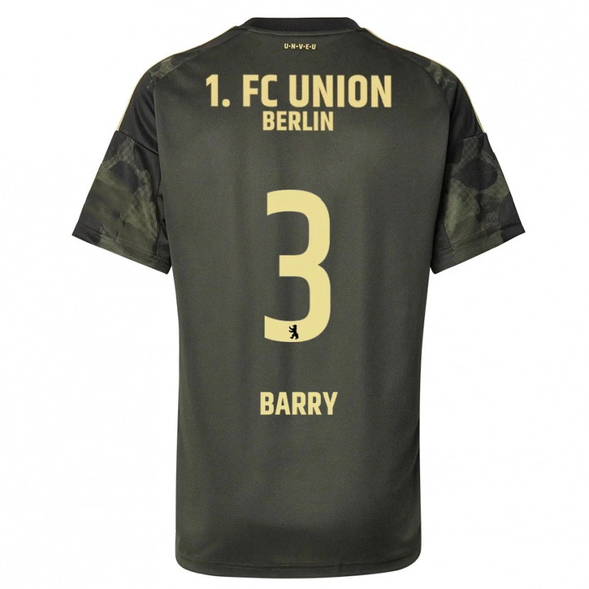 Danxen Mænd Sadou Barry #3 Mørkegrøn Sort Udebane Spillertrøjer 2025/26 Trøje T-Shirt