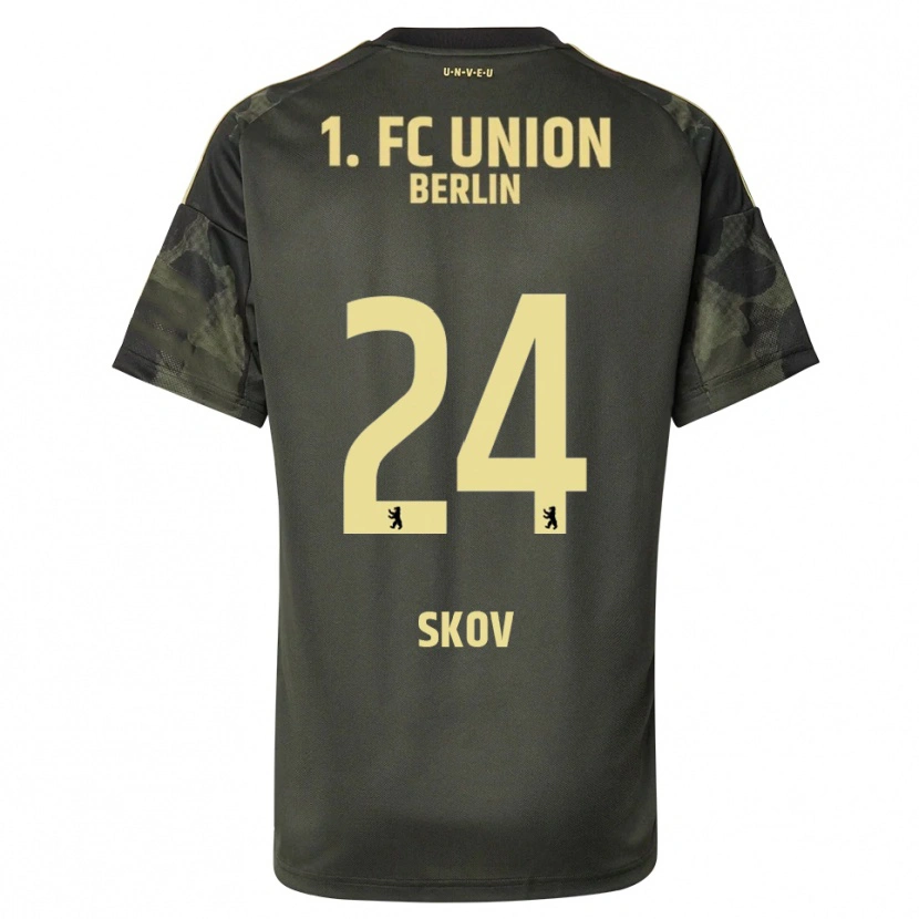 Danxen Mænd Robert Skov #24 Mørkegrøn Sort Udebane Spillertrøjer 2025/26 Trøje T-Shirt