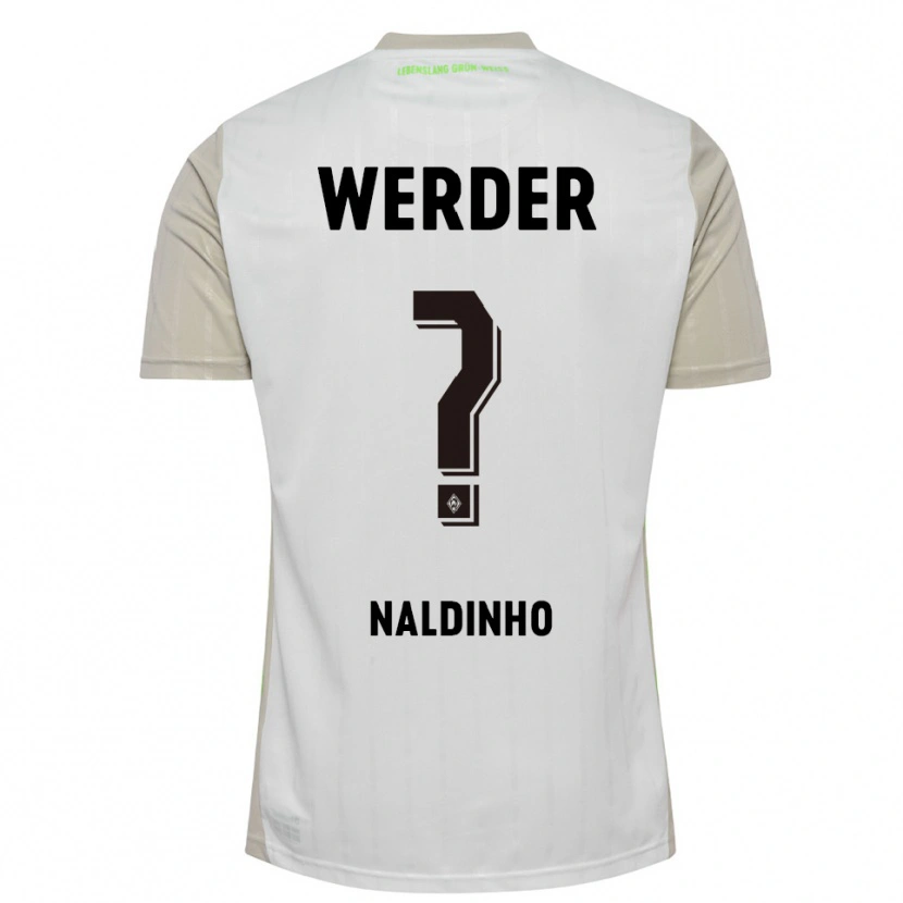 Danxen Mænd Naldinho #0 Hvid Sort Udebane Spillertrøjer 2025/26 Trøje T-Shirt