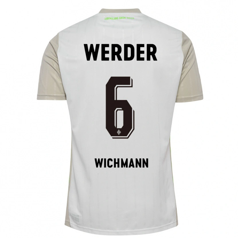 Danxen Mænd Reena Wichmann #6 Hvid Sort Udebane Spillertrøjer 2025/26 Trøje T-Shirt