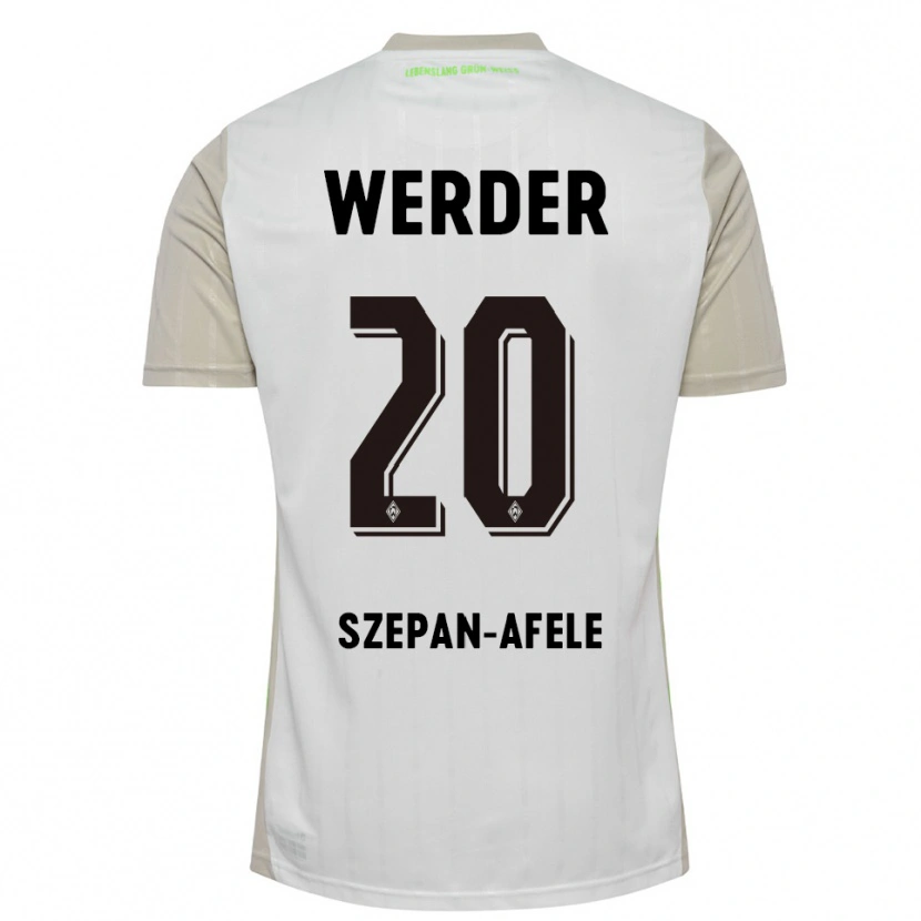Danxen Mænd Gianni Szepan-Afele #20 Hvid Sort Udebane Spillertrøjer 2025/26 Trøje T-Shirt