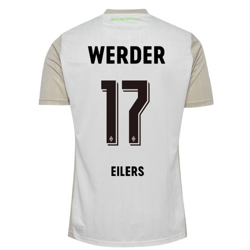 Danxen Mænd Jonas Eilers #17 Hvid Sort Udebane Spillertrøjer 2025/26 Trøje T-Shirt