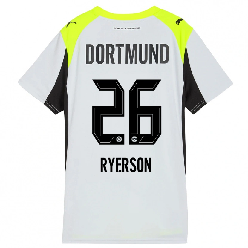 Danxen Mænd Julian Ryerson #26 Fluorescerende Gul Udebane Spillertrøjer 2025/26 Trøje T-Shirt