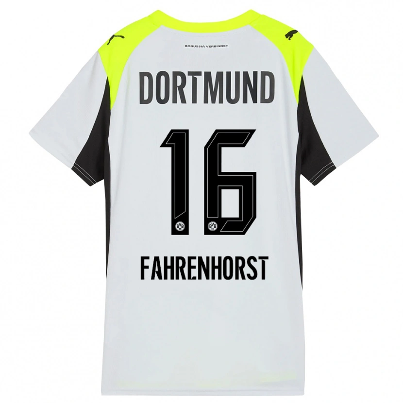 Danxen Mænd Luke Fahrenhorst #16 Fluorescerende Gul Udebane Spillertrøjer 2025/26 Trøje T-Shirt