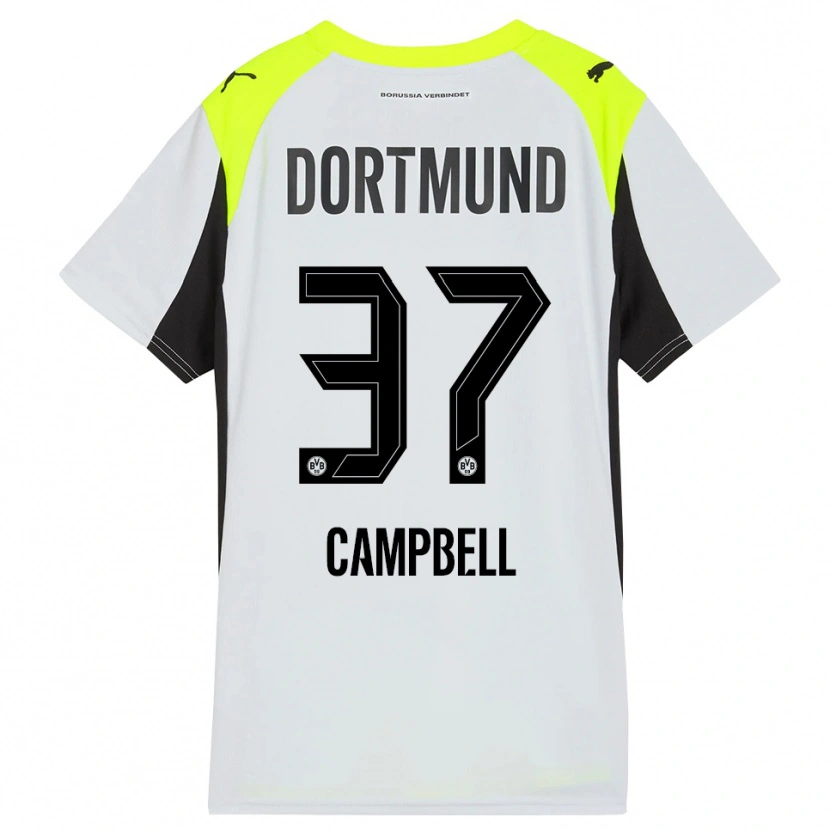 Danxen Mænd Cole Campbell #37 Fluorescerende Gul Udebane Spillertrøjer 2025/26 Trøje T-Shirt