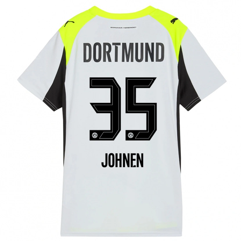 Danxen Mænd Marcel Johnen #35 Fluorescerende Gul Udebane Spillertrøjer 2025/26 Trøje T-Shirt