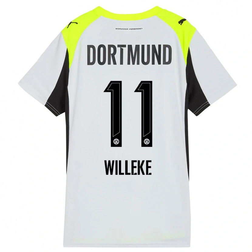 Danxen Mænd Nora Willeke #11 Fluorescerende Gul Udebane Spillertrøjer 2025/26 Trøje T-Shirt
