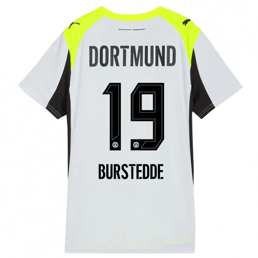 Danxen Mænd Joshua Burstedde #19 Fluorescerende Gul Udebane Spillertrøjer 2025/26 Trøje T-Shirt
