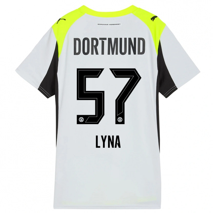 Danxen Mænd Schwarz Lyna #57 Fluorescerende Gul Udebane Spillertrøjer 2025/26 Trøje T-Shirt